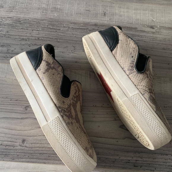 ASH Snakeskin Print Platform Leather Sneakers Size 37 - Picture 3 of 5